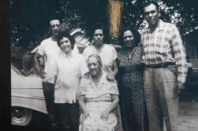 Aunt Savina Gomez Rosales and Children. Sister of George R. Gomez.