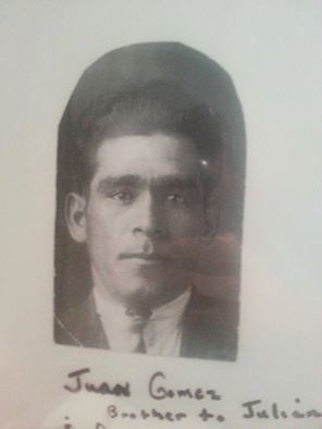 John (Juan) R Gomez from Portales, NM;
younger brother of George R Gomez. Uncle John R Gomez children by first wife (who died young) are:  sons, Victor, Raymond, Trinidad and daughter, Cisi.  Then with second wife, the children are Johnny, Billy and Elmer